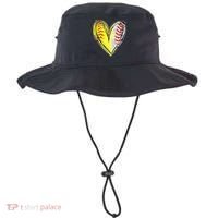 Mom Of Both Baseball Softball Mom Mothers Day Bucket Hat thumb 0