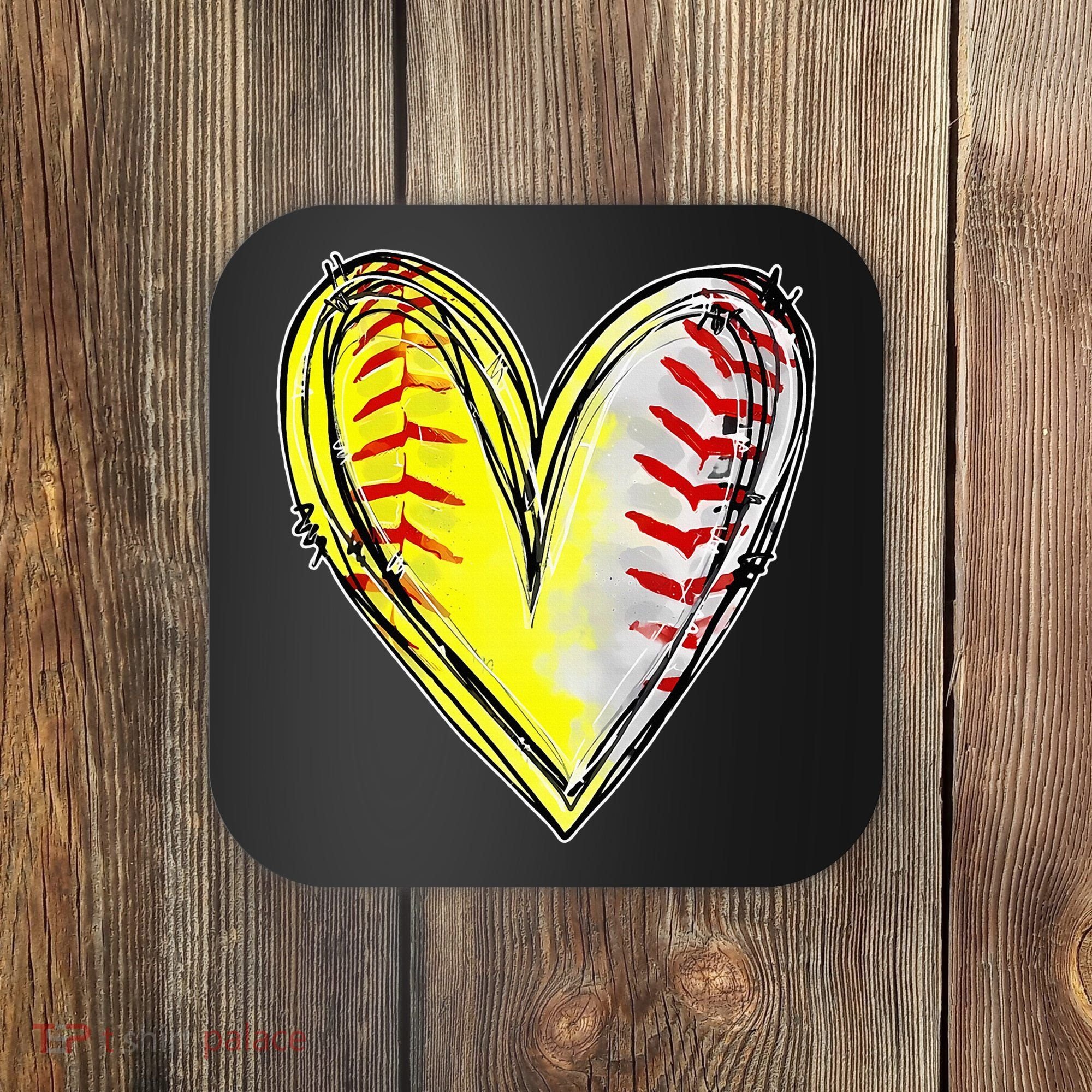 Mom Of Both Baseball Softball Mom Mothers Day Coaster
