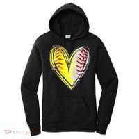 Mom Of Both Baseball Softball Mom Mothers Day Women's Hoodie thumb 0