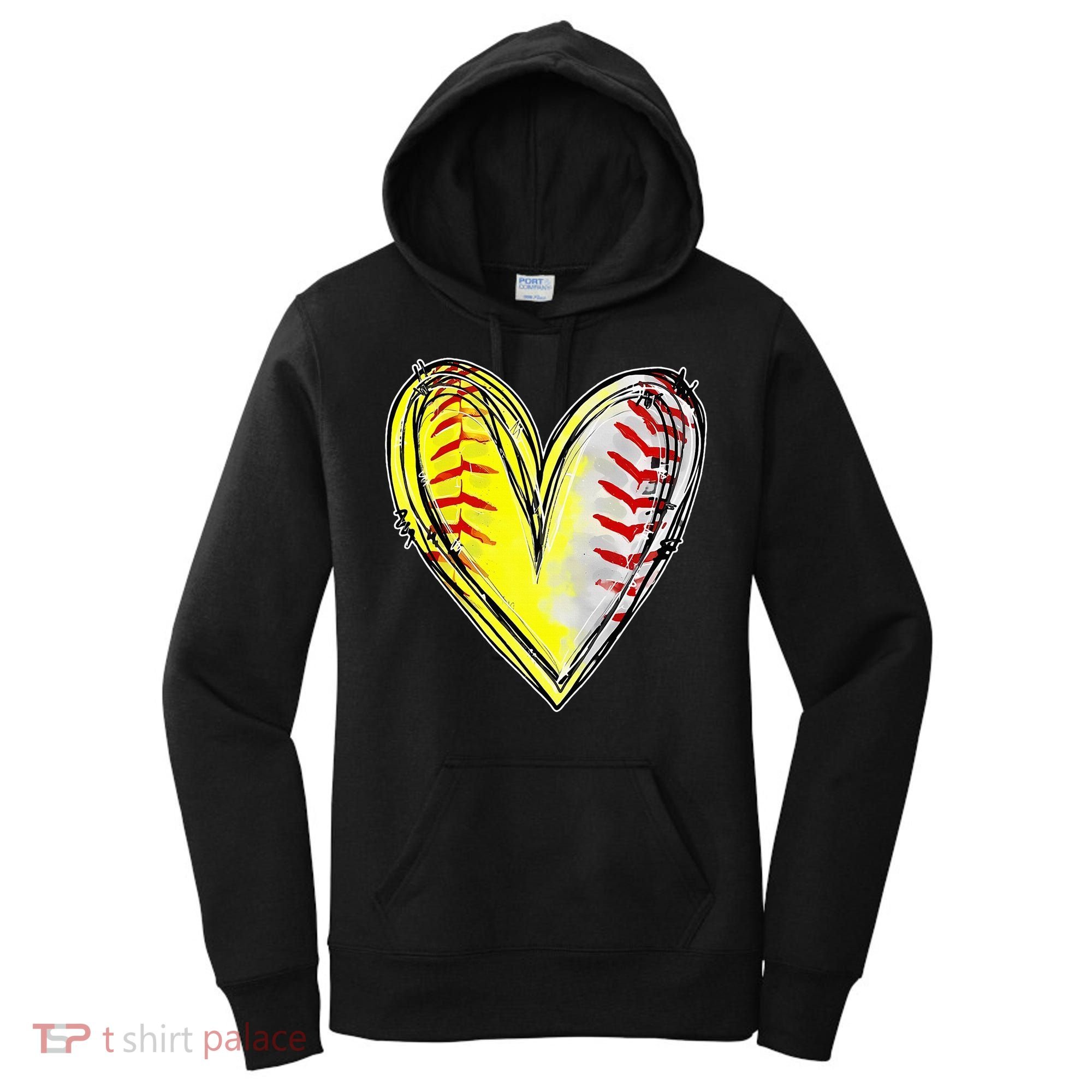 Mom Of Both Baseball Softball Mom Mothers Day Women's Hoodie