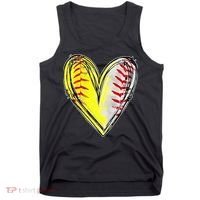 Mom Of Both Baseball Softball Mom Mothers Day Tank Top thumb 0