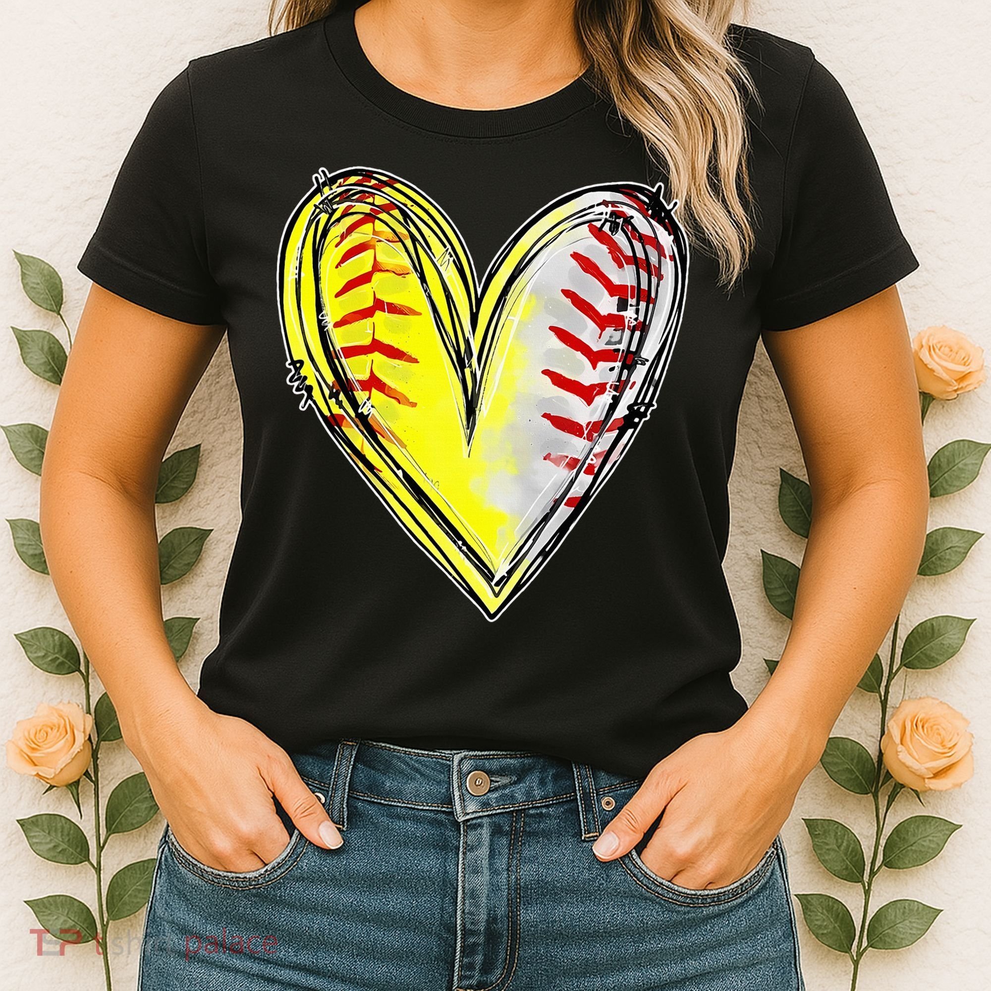 Mom Of Both Baseball Softball Mom Mothers Day Women's T-Shirt