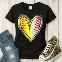Mom Of Both Baseball Softball Mom Mothers Day Women's T-Shirt thumb 3