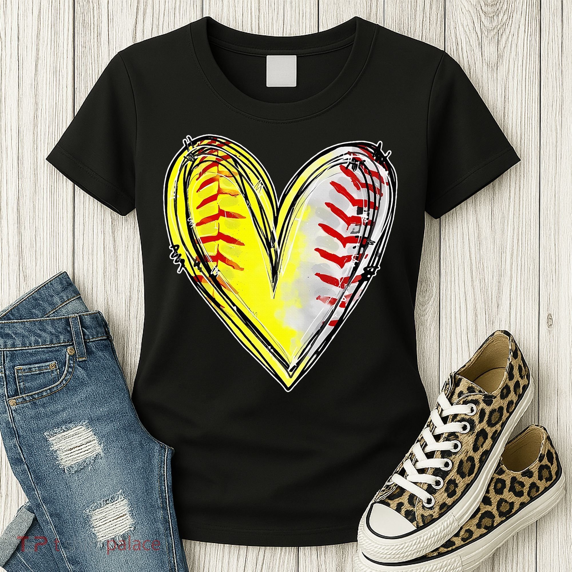Mom Of Both Baseball Softball Mom Mothers Day Women's T-Shirt