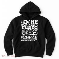 Mom Of Both Dancing & Soccer Mom Of A Dancer & Soccer Player Hoodie thumb 0