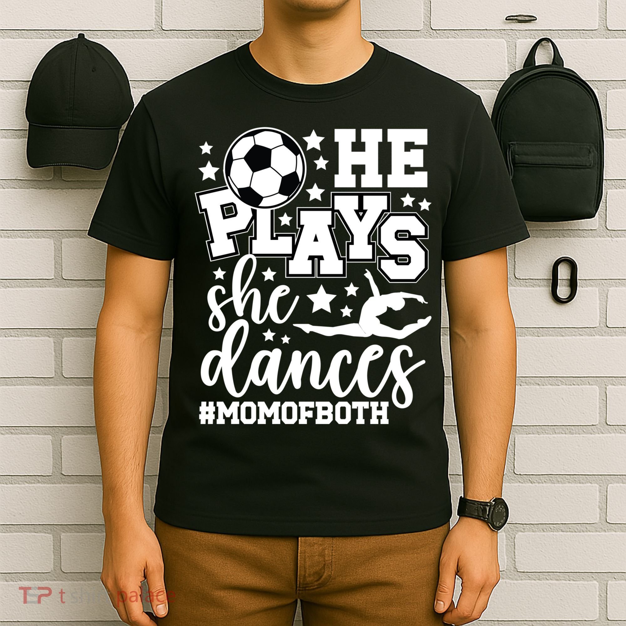 Mom Of Both Dancing & Soccer Mom Of A Dancer & Soccer Player T-Shirt