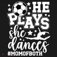Mom Of Both Dancing & Soccer Mom Of A Dancer & Soccer Player Women's Tank Top thumb 5