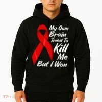 My Own Brain Tried To Kill Me But I Won Hoodie thumb 2