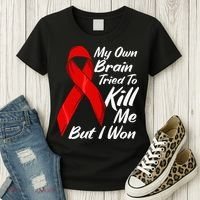 My Own Brain Tried To Kill Me But I Won Women's T-Shirt thumb 3