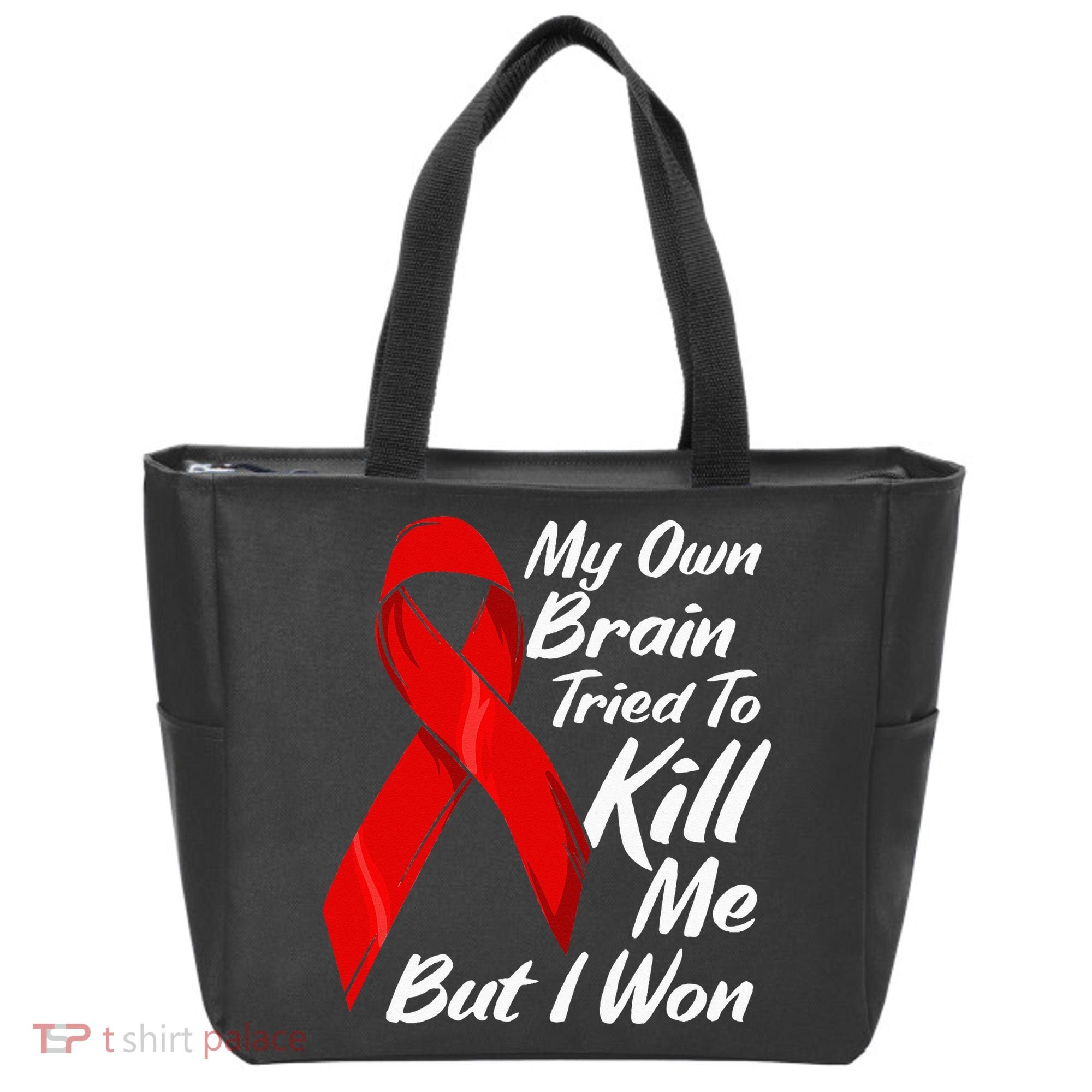 My Own Brain Tried To Kill Me But I Won Tote Bag