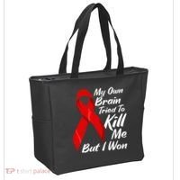 My Own Brain Tried To Kill Me But I Won Tote Bag thumb 2