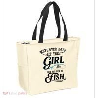 Move Over Boys Let This Girl Show You How To Fish Gift Gift Tote Bag thumb 2