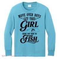 Move Over Boys Let This Girl Show You How To Fish Gift Gift Kids Long Sleeve Shirt thumb 0