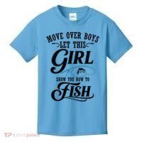 Move Over Boys Let This Girl Show You How To Fish Gift Gift Kids T-Shirt thumb 0