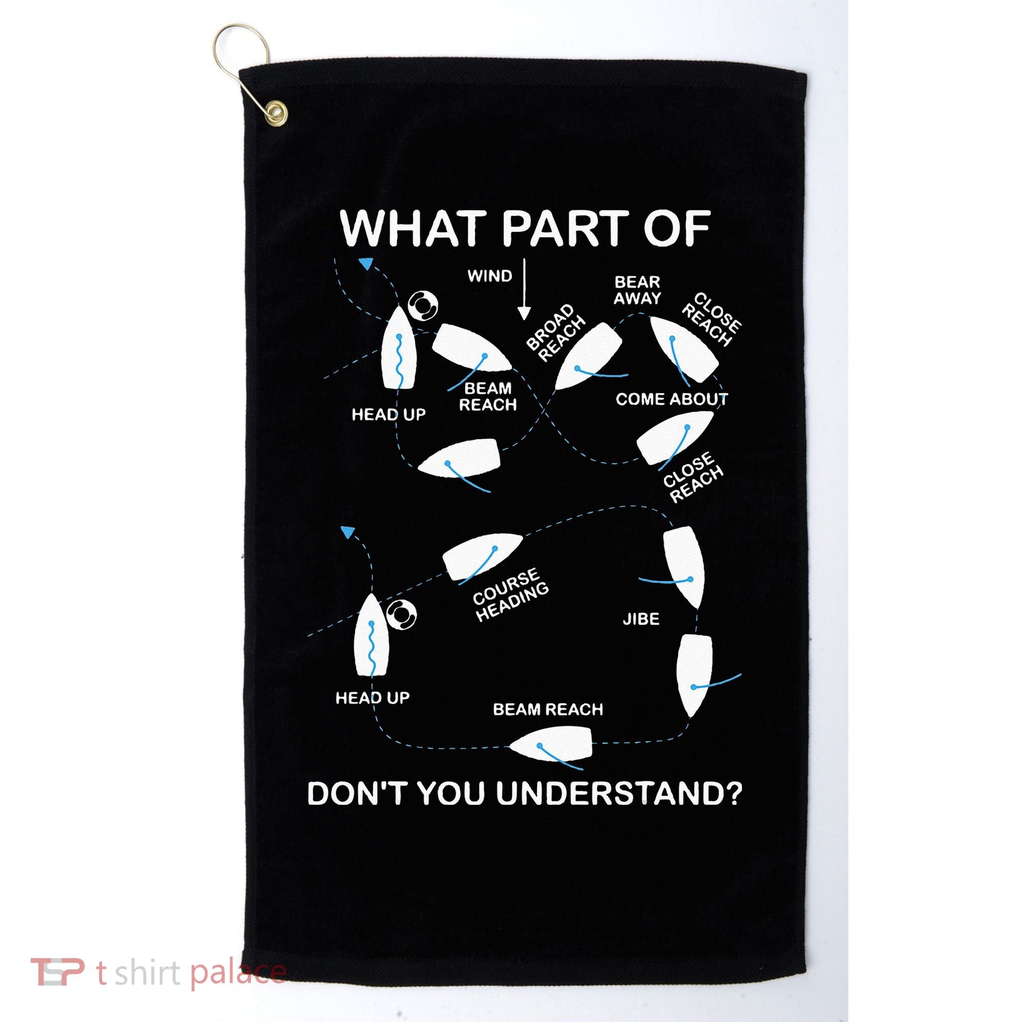 Man Over Board Manoeuvre Sailing Ship Sailor Golf Towel