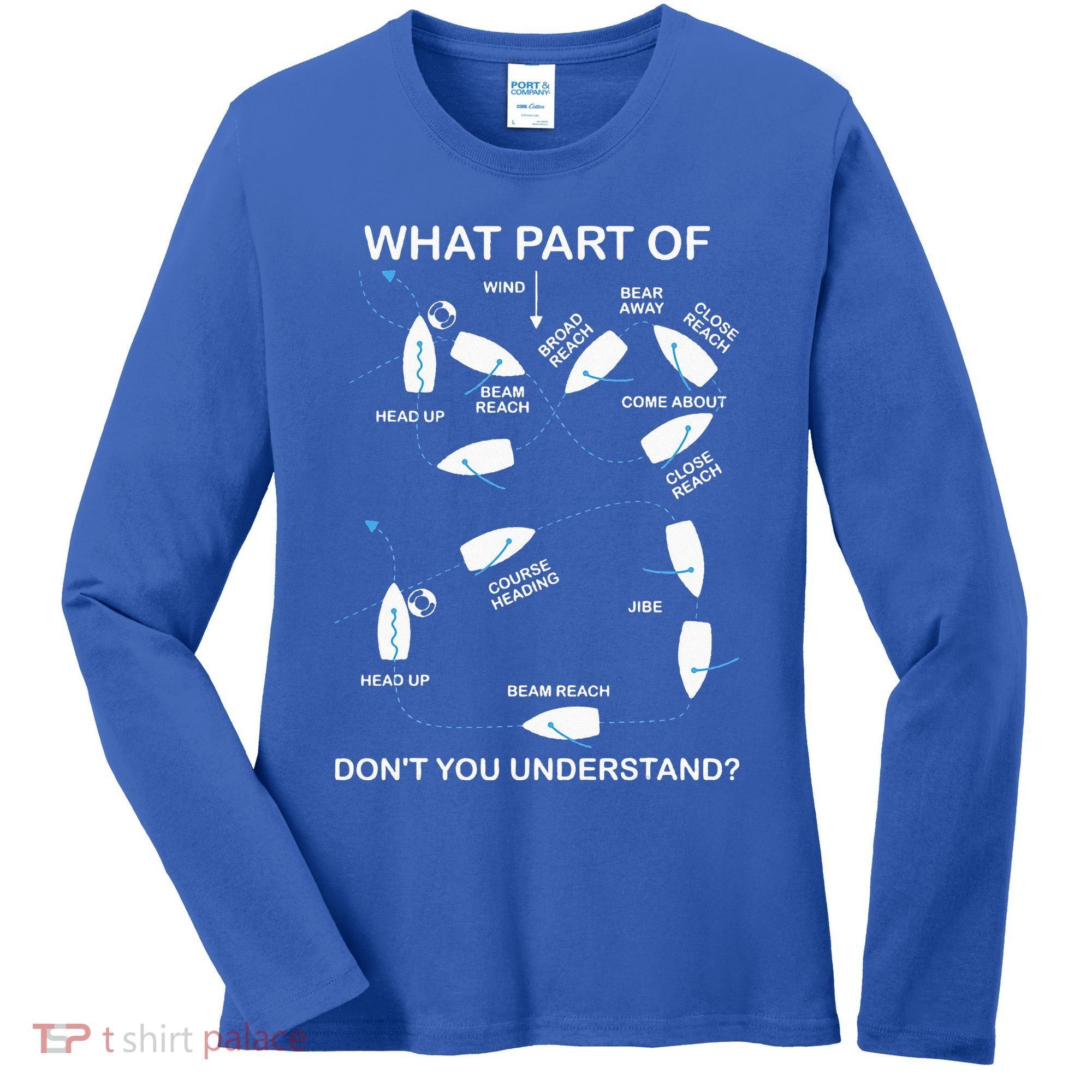 Man Over Board Manoeuvre Sailing Ship Sailor Women's Long Sleeve Shirt