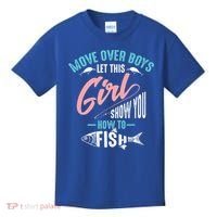 Move Over Boys Let This Girl Show You How To Fish Gift Kids T-Shirt thumb 0
