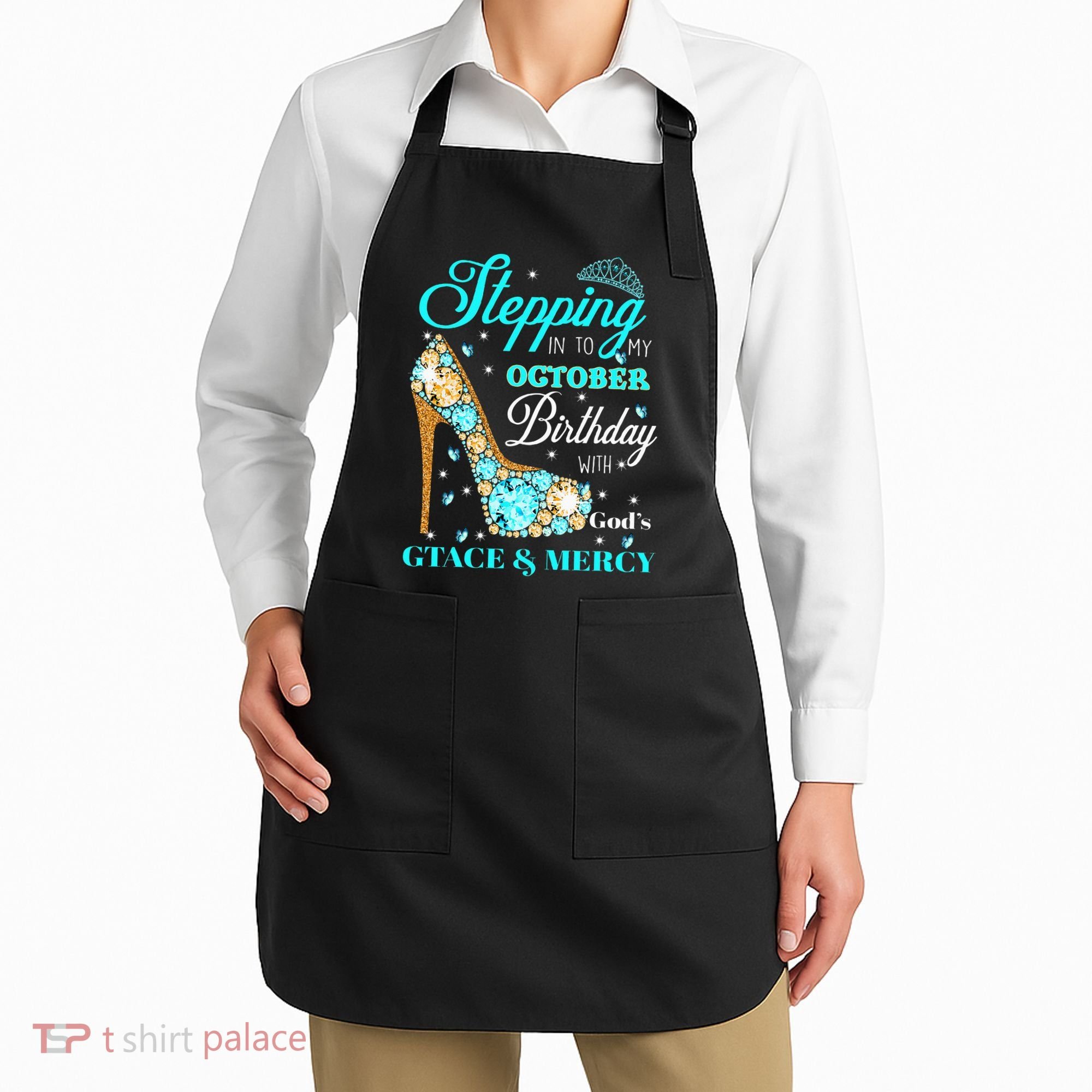 My October Birthday With God's Grace And Mercy Apron