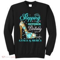 My October Birthday With God's Grace And Mercy Sweatshirt thumb 0