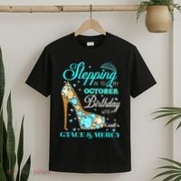 My October Birthday With God's Grace And Mercy T-Shirt thumb 2