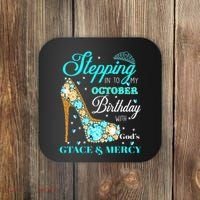 My October Birthday With God's Grace And Mercy Coaster thumb 0