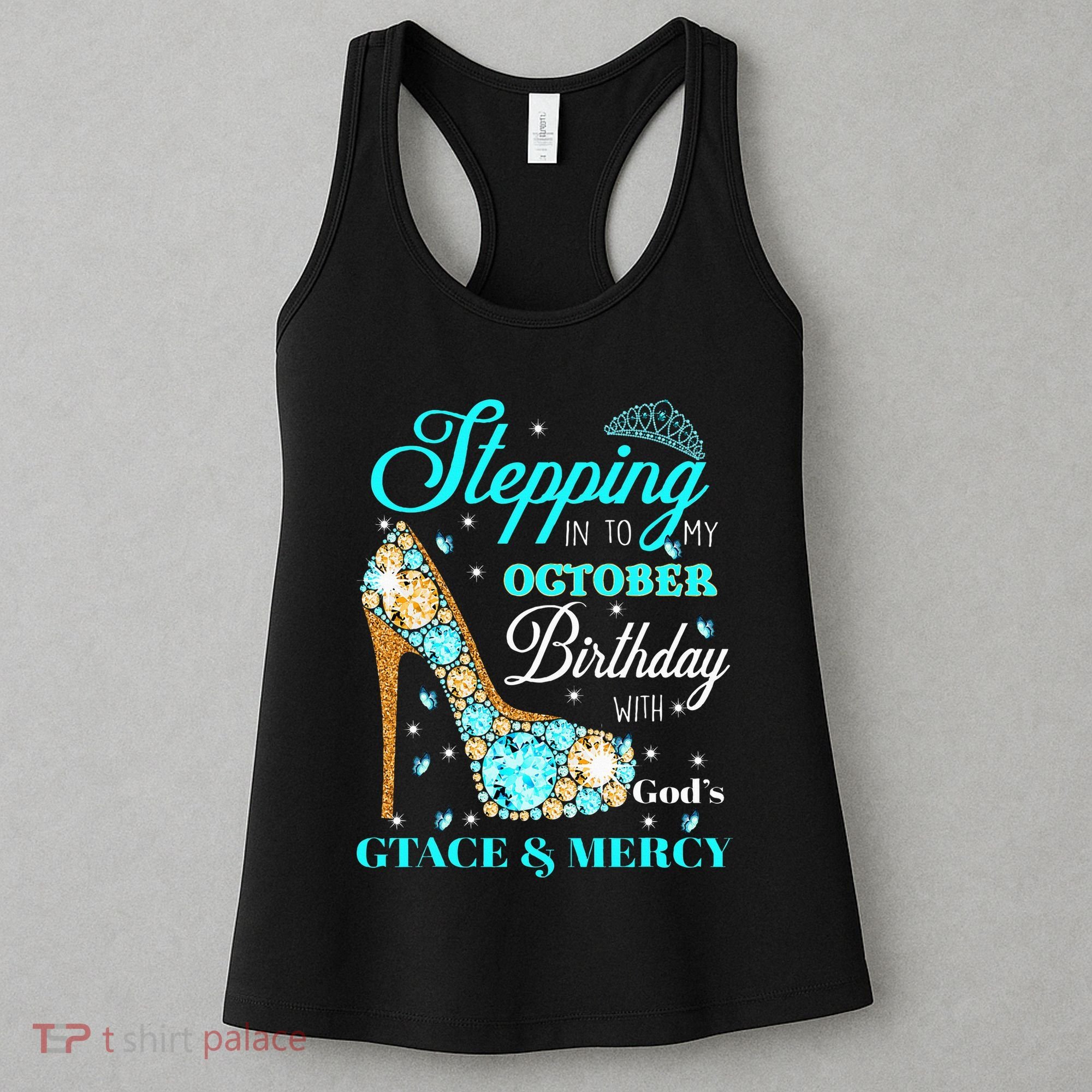 My October Birthday With God's Grace And Mercy Women's Tank Top