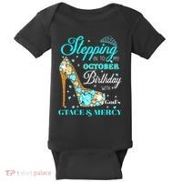 My October Birthday With God's Grace And Mercy Baby Bodysuit thumb 0