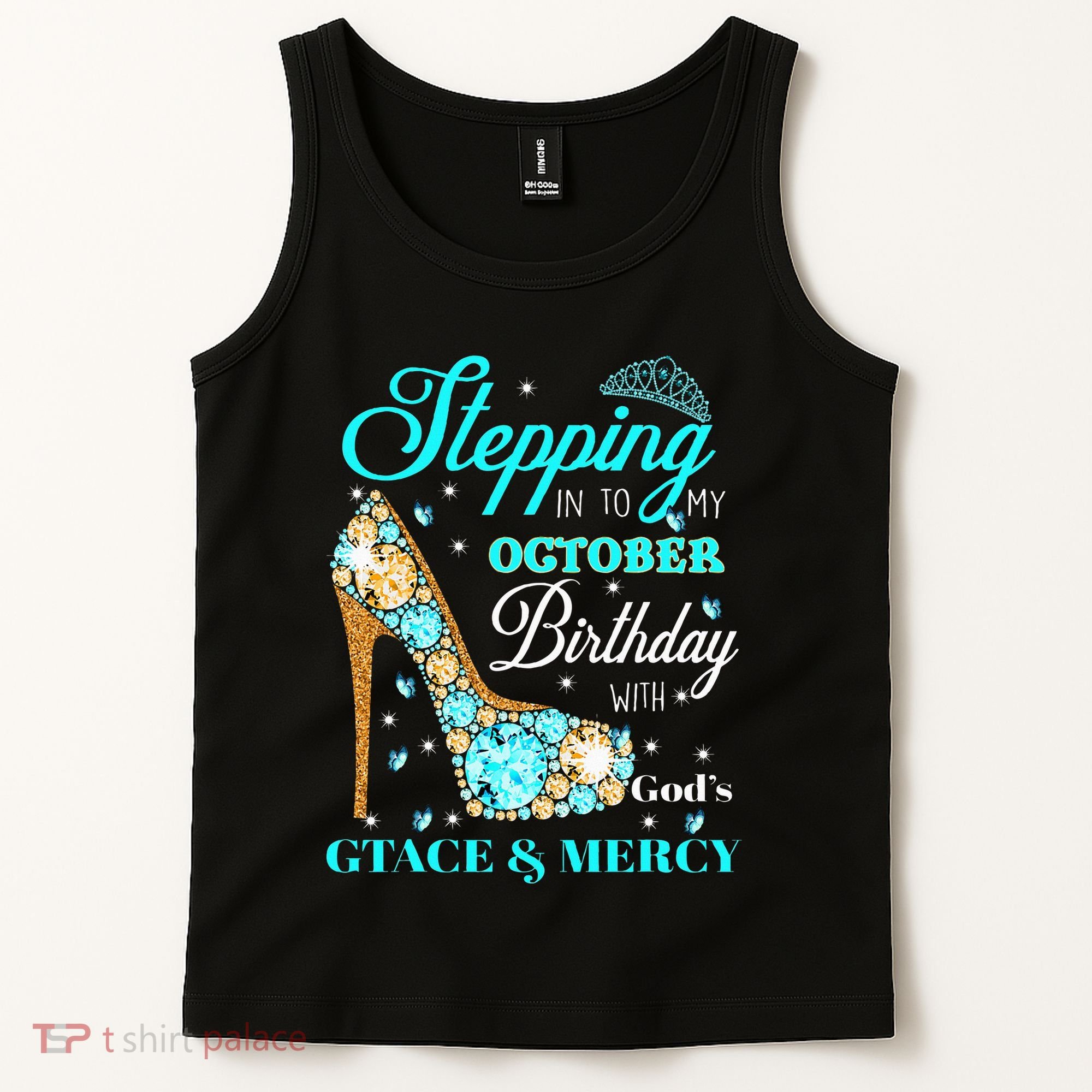 My October Birthday With God's Grace And Mercy Tank Top