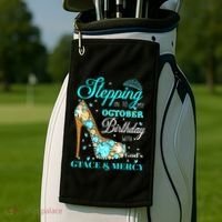 My October Birthday With God's Grace And Mercy Golf Towel thumb 2