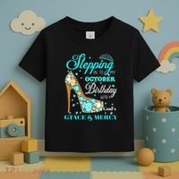 My October Birthday With God's Grace And Mercy Toddler T-Shirt thumb 3