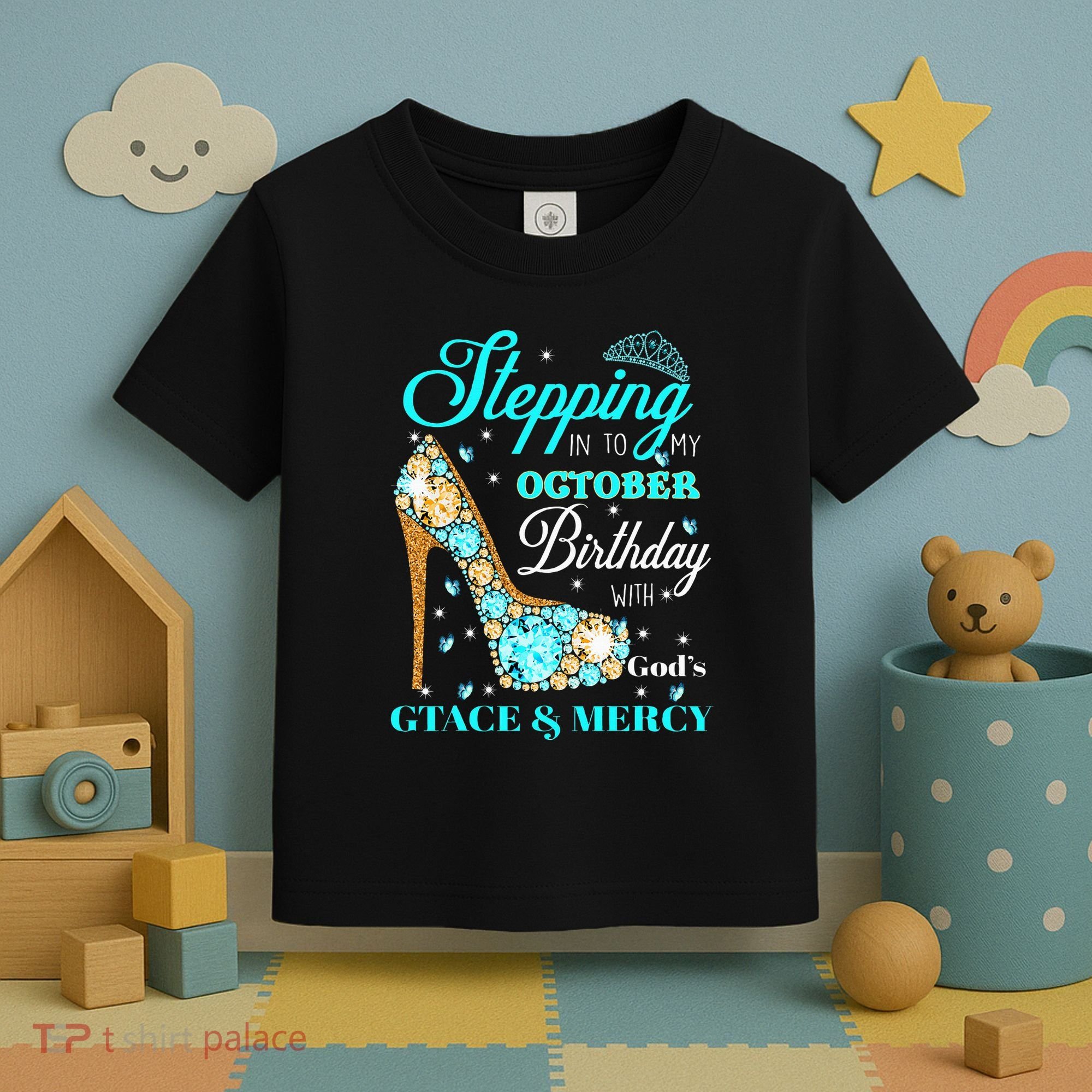 My October Birthday With God's Grace And Mercy Toddler T-Shirt