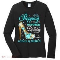 My October Birthday With God's Grace And Mercy Women's Long Sleeve Shirt thumb 0