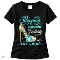 My October Birthday With God's Grace And Mercy Women's T-Shirt thumb 0