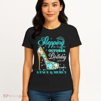 My October Birthday With God's Grace And Mercy Women's T-Shirt thumb 4