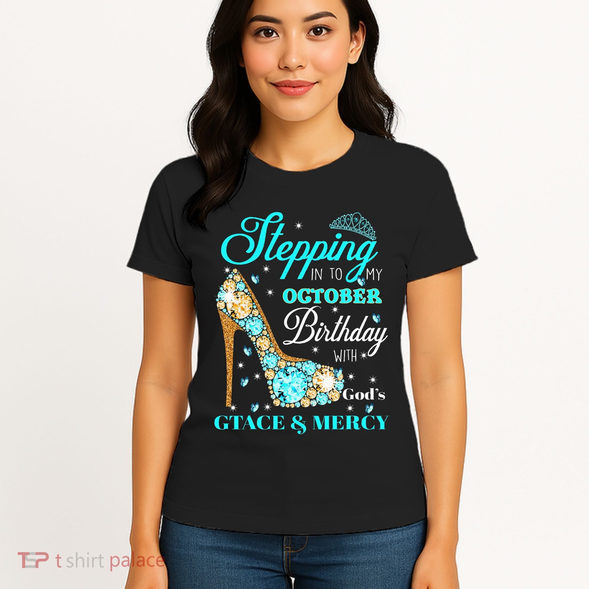 My October Birthday With God's Grace And Mercy Women's T-Shirt