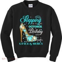 My October Birthday With God's Grace And Mercy Kids Sweatshirt thumb 0