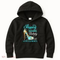My October Birthday With God's Grace And Mercy Kids Hoodie thumb 0