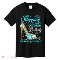 My October Birthday With God's Grace And Mercy Kids T-Shirt thumb 0