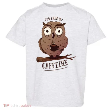 Monday Owl Coffee Caffeine Work Office Toddler T-Shirt