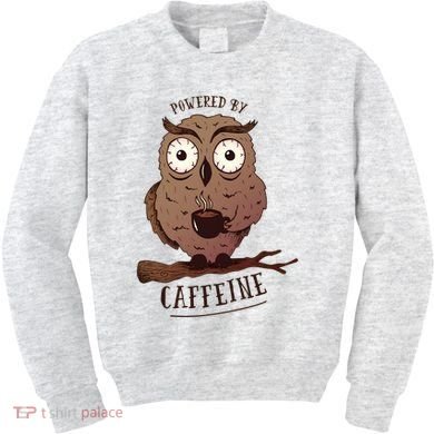 Monday Owl Coffee Caffeine Work Office Kids Sweatshirt