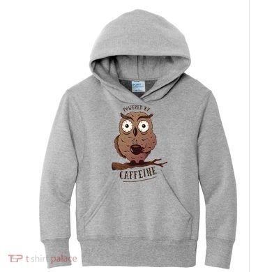Monday Owl Coffee Caffeine Work Office Kids Hoodie