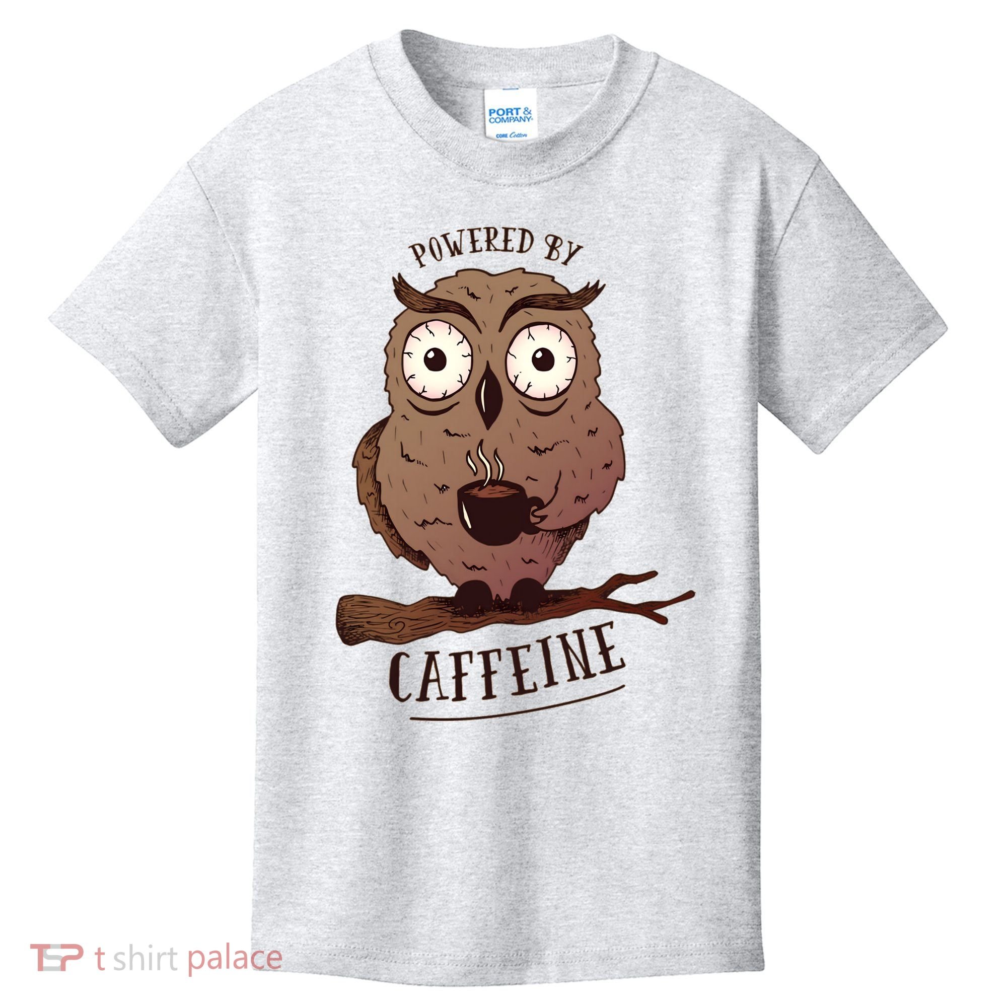 Monday Owl Coffee Caffeine Work Office Kids T-Shirt