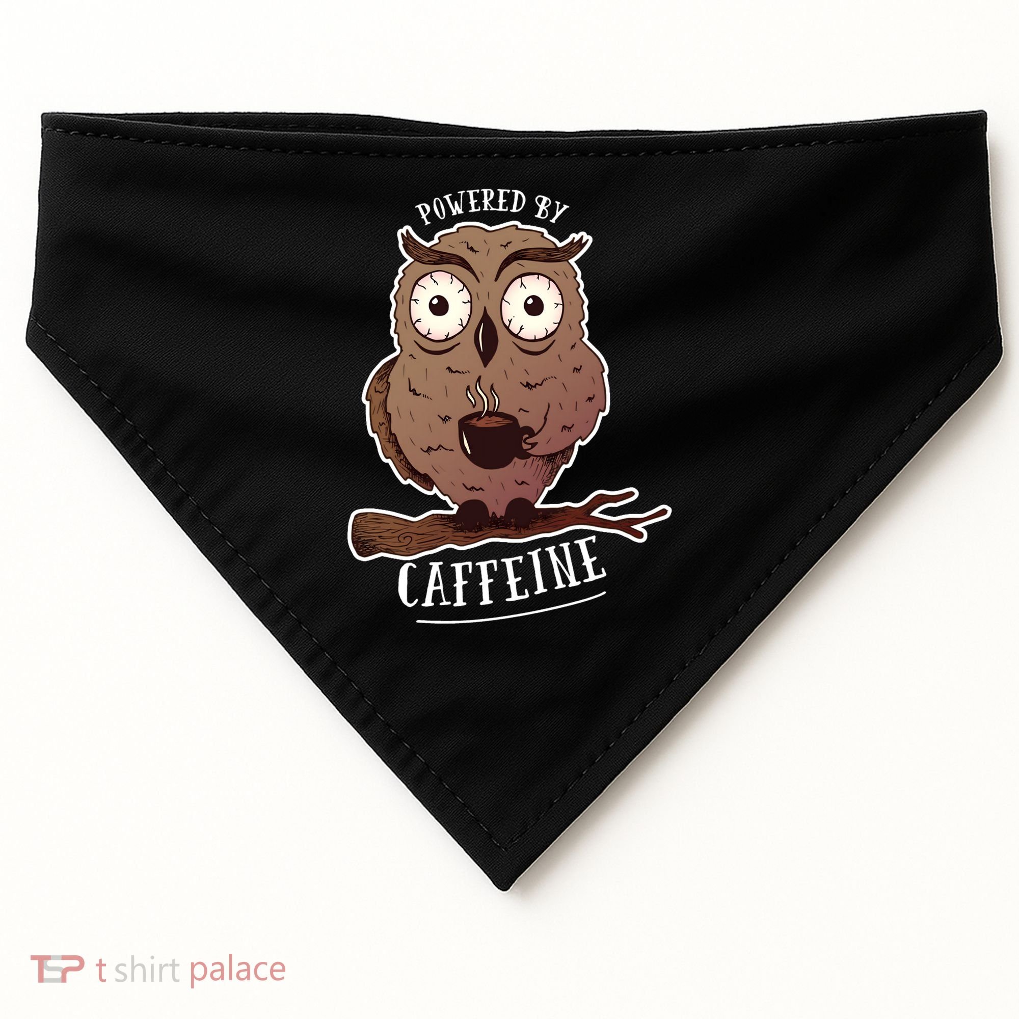 Monday Owl Coffee Caffeine Work Office USA-Made Doggie Bandana