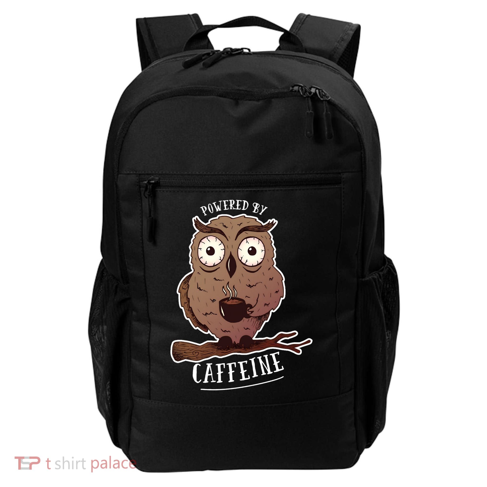 Monday Owl Coffee Caffeine Work Office Backpack