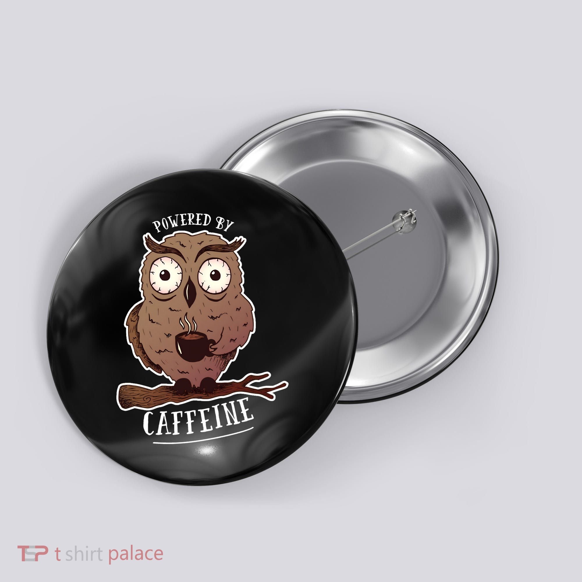 Monday Owl Coffee Caffeine Work Office Button