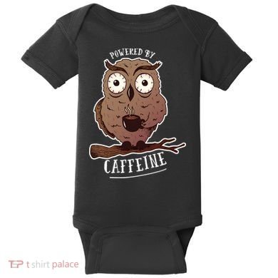 Monday Owl Coffee Caffeine Work Office Baby Bodysuit