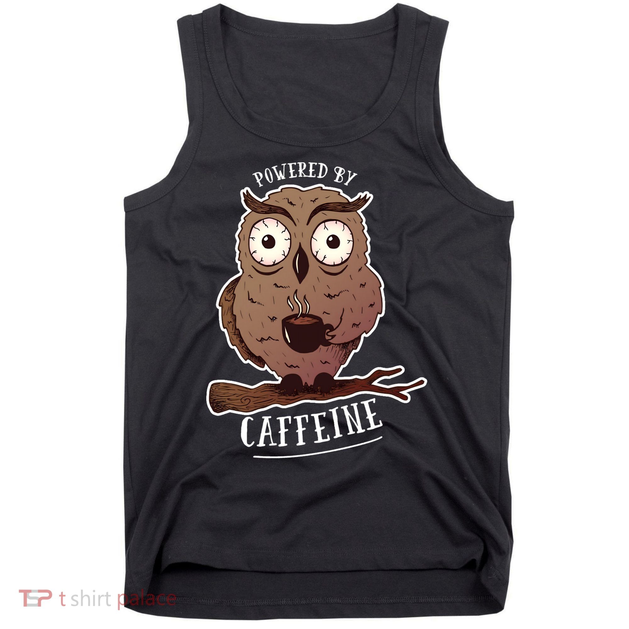 Monday Owl Coffee Caffeine Work Office Tank Top