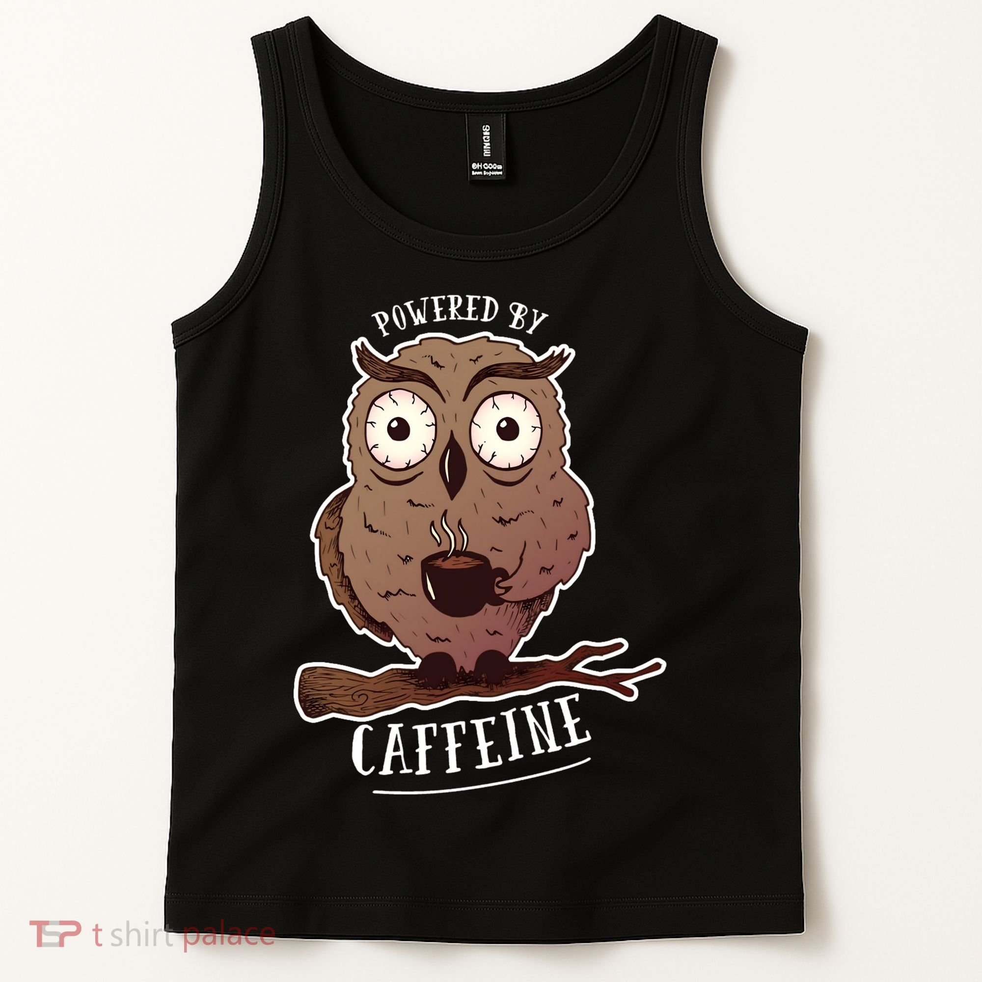 Monday Owl Coffee Caffeine Work Office Tank Top