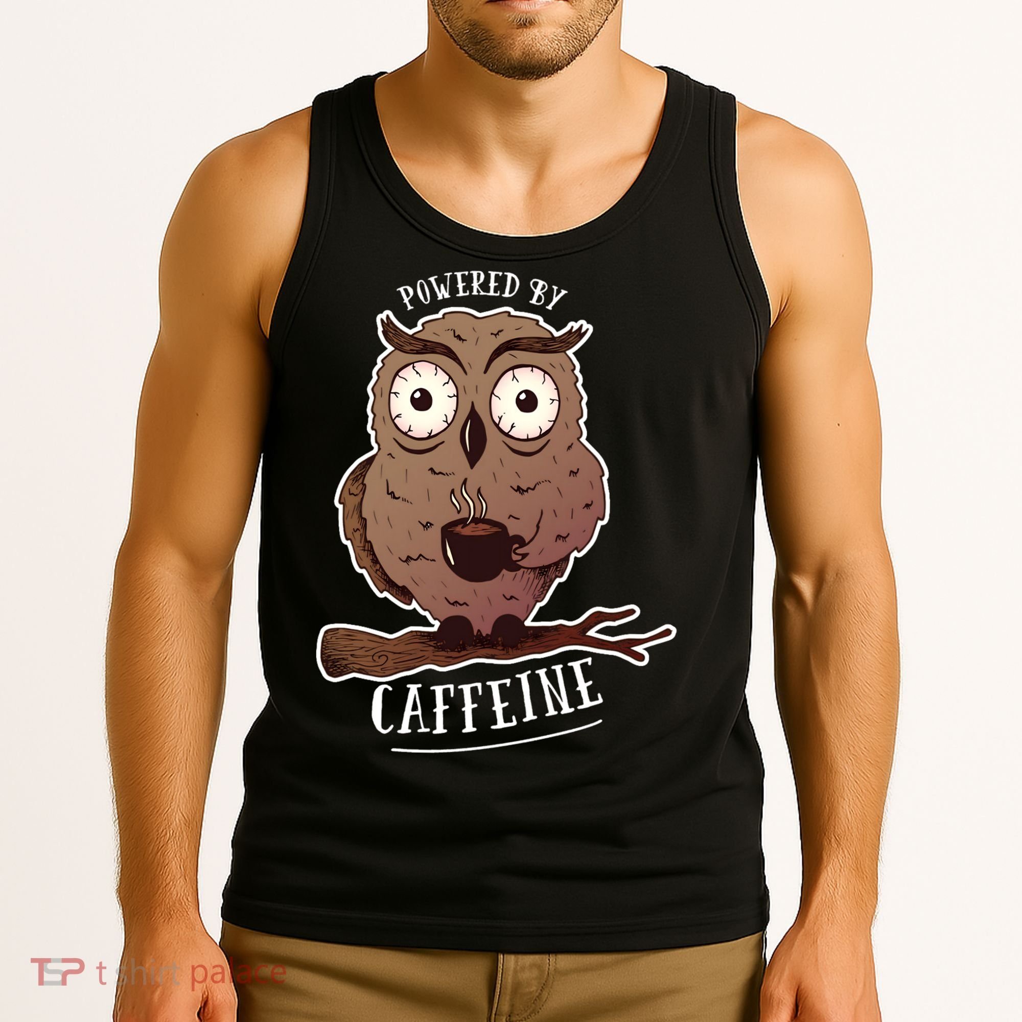 Monday Owl Coffee Caffeine Work Office Tank Top