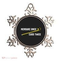 Measure Once Cuss Twice Carpenter & Woodworking Ornament thumb 0